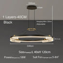 Ljojo Minimalist Ceiling Ring Chandelier Pendant Light for Dining & Living Room