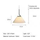 Nordic Pleated Fabric Led Pendant Lights for Dining Room Kitchen Chandelier by Ljojo
