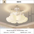 LED White Pink Crown Chandelier Ceiling Light for Living Room by Ljojo