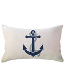Blue Compass Pattern Decorative Pillowcase 40X60cm - Ljojo Brand