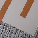 Ljojo Light Luxury Orange Gray Leather Stitching Square Pillow