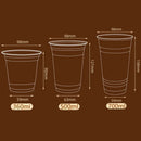 Ljojo 16oz Clear Plastic Coffee Cups with Straight Covers, 20pcs Smoothie Cups