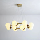Glass Bubble Chandelier Suspension Pendant Lamp Hanging Light for Bedroom Dining Living Room by Ljojo