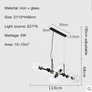 Glass Chandelier Nordic Style Black Ball Pendant Light for Dining Kitchen Living Room by Ljojo