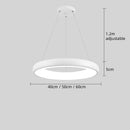 LED Ring Pendant Light Modern Iron Hanging Lamp Bedroom Dining Lighting - Ljojo