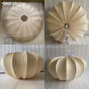 Ljojo Wabi Sabi Pleated Fabric Pendant Light Retro Cloth Chandelier E27 Home Decor