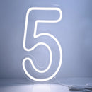 Ljojo™ Numbers Neon Sign 0-9 with Stand Base - USB Powered Dimmable Light Sign
