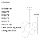 Italian Design Glass Bubble Pendant Light Chandelier for Living Room by Ljojo