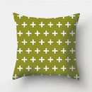 Army Green Geometric Printed Pillowcase by Ljojo for Living Room and Bedroom Decor