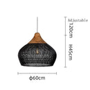 Wabi-sabi Rattan Pendant Chandelier - Japanese Style Bamboo Lighting for Living Room - Ljojo