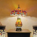 Ljojo Luxe Stained Glass Table Lamp for Living Room and Bedroom