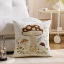 Embroidered Floral Rabbit Pillow Cover Ljojo 18x18inch White Pink Green
