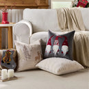 Embroidered Forest Deer Velvet Christmas Pillow Cover 45x45cm for Living Room & Bedroom by Ljojo