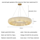 American K9 Crystal E14 LED Pendant Light | Modern Iron Hanging Lamp by Ljojo