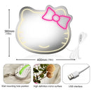 Animal Shape Neon Sign Mirror USB Powered Adjustable Makeup Mirror for Girls Room by Ljojo