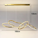 Ljojo Modern Minimalist Circular Hollow Staircase Chandelier for High Ceiling Living Room
