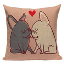 Ljojo Love Pug Dog Cushion Cover Sleep Dog Throw Pillow Case