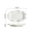 Ljojo Lotus Leaf Fish Plate Ceramic Creative Serving Dish Restaurant Tableware