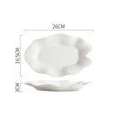 Ljojo Lotus Leaf Fish Plate Ceramic Creative Serving Dish Restaurant Tableware