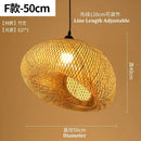 Bamboo Hand Weaving Pendant Light 40 80cm LED Chandelier Fixture for Home Bedroom Decor by Ljojo