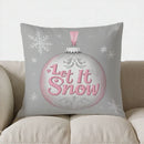 Ljojo Merry Christmas Snowflake Tree Pillow Cover for Sofa, Bedroom, Car