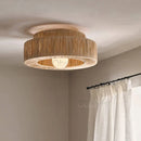 Japanese Style Straw Art Rattan Lamp for Living Room | Hand-woven Chandeliers by Ljojo
