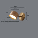 Ljojo LED Wall Sconce Lamp Walnut Wood Base Modern Art Fixture