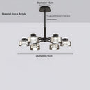 Ljojo SANDYHA Minimalist Glass Chandelier LED Pendant Light Modern Nordic Stylish Lighting