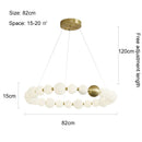 Ljojo Luxury Gold LED Pendant Chandelier for Dining Room & Bedroom