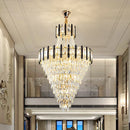 Ljojo Luxury Crystal Chandelier for Villa Living Room Spiral Staircase Loft Duplex