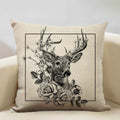 Elk Animal Cushion Cover Sofa Decor Pillow Case Linen Home Decor Ljojo