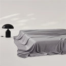 Ljojo Luxury Lyocell Flat Sheet, Smooth Silky Grey Bed Sheet for Cooling & Breathable Summer Sleep