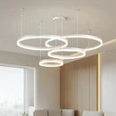 Restaurant Metal LED Chandelier Cream Pendant Light - Ljojo Dinning Living Room Hanging Lamp
