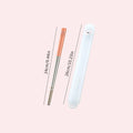 Ljojo 316 Stainless Steel Chopsticks Pair With Box, Anti-Slip Reusable Sushi Stick