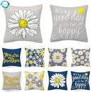 Flower Letter Print Cushion Cover for Stylish Home Decor by Ljojo