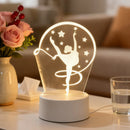 Ballet Girl 3D Night Light - USB Warm Light for Ballet Enthusiasts by Ljojo
