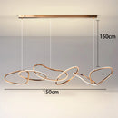 Ljojo Modern Minimalist Circular Hollow Staircase Chandelier for High Ceiling Living Room