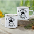 Enamel Mountain Mug with Handle by Ljojo. Best Camping Gift for Outdoor Lovers