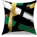 Ljojo Modern Abstract Gold Green Pattern Pillow Covers - Sofa Bedroom Car Design