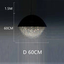 Ljojo Modern Crystal Glass Ceiling Chandelier for Home Living Room Bedroom Study Lighting