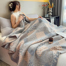 Ljojo 100% Cotton Muslin Throw Blanket - Lightweight Breathable Boho Throws
