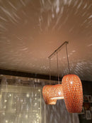 GEW Classic HandWoven Bamboo Lantern Pendant Lamp by Ljojo - Natural Rattan Wicker Chandelier Lighting.