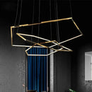 Modern Hexagon LED Pendant Light Chandelier for Living Dining Room by Ljojo