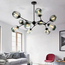 Modern Glass LED Pendant Lights | Nordic Branch Chandeliers by Ljojo for Master Bedroom and Living Room