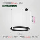 Nordic Designer Pendant Light: Round LED Chandelier for Dining Room by Ljojo