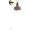 Ljojo Milky White Glass LED Wall Light Sconce Rotate Pull Chain Switch