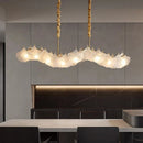 Ljojo Luxury Ginkgo Leaf Glass Pendant Light for Dining Room