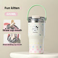 Ljojo 304 Stainless Steel Vacuum Insulated Straw Cup - Large Portable Thermos