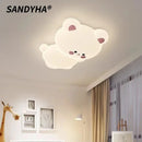Ljojo LED Children's Room Ceiling Light: Cute Cartoon Bear Koala Baby Room Art Decoration