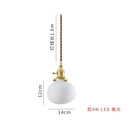 Nordic Japan LED Ceiling Chandelier Lamp Design White Ceramic Brass Pendant Light - Ljojo